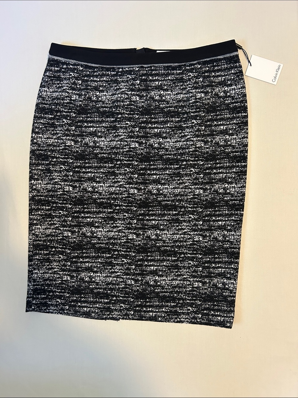 Calvin Klein Black & White Marled Pencil Skirt new with Tag